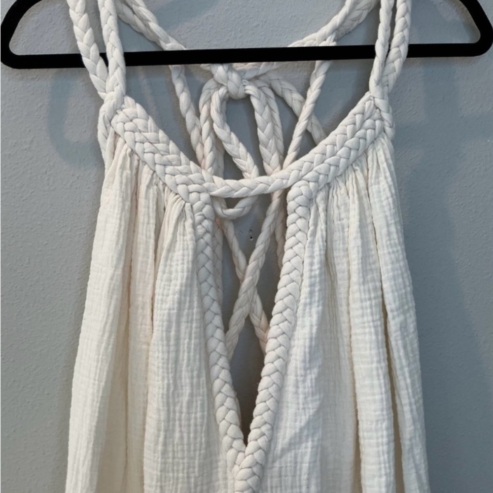 Aya Sacred Wear Off-White Simple Organic Cotton Boho Wedding Maxi Dress XS-L - Picture 6 of 13